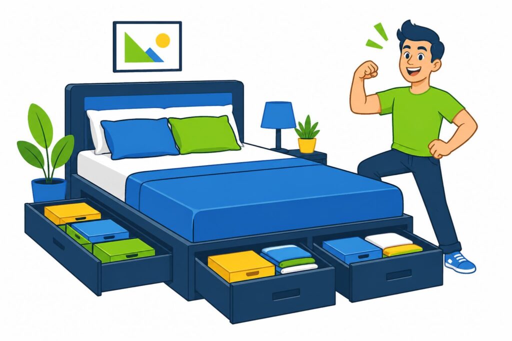 découvrez comment optimiser l'espace de votre chambre grâce aux lits avec rangement intégré, alliant confort et fonctionnalité pour un intérieur ordonné et élégant.