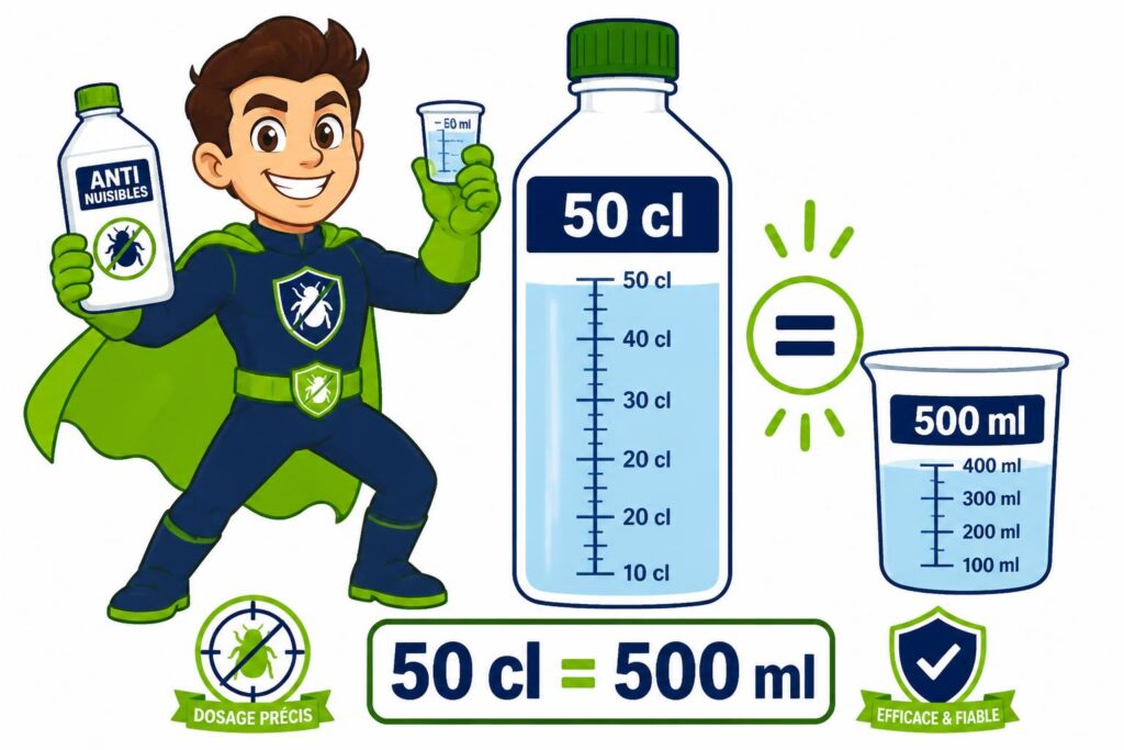 découvrez comment convertir 50 cl en ml pour doser précisément vos produits anti-nuisibles et traitements, garantissant une utilisation efficace et sécurisée.