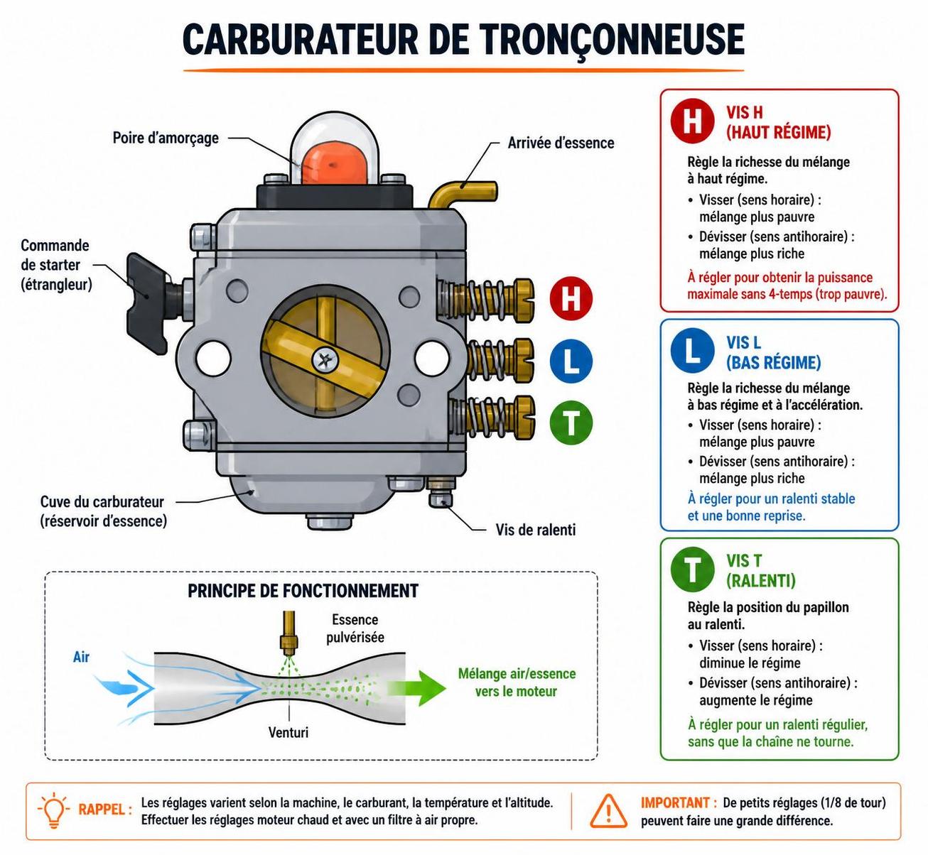 apprenez à régler les vis h et l du carburateur de votre tronçonneuse pour optimiser ses performances. suivez nos conseils pour entretenir efficacement les zones à risque autour de votre maison et garantir la sécurité de vos espaces extérieurs.