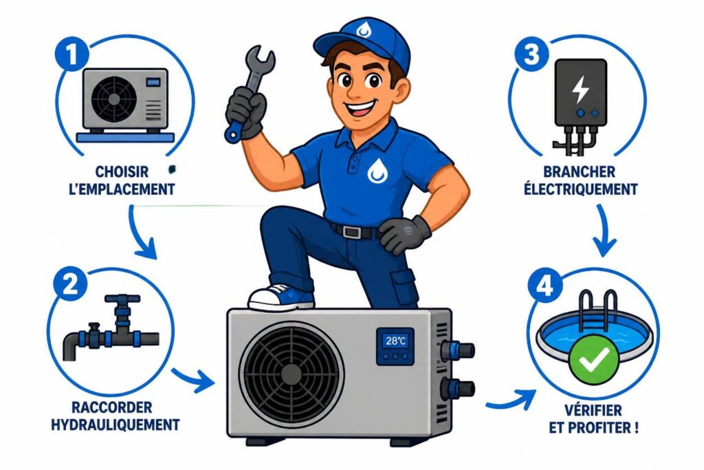 apprenez à installer vous-même une pompe à chaleur pour piscine grâce à notre guide complet avec schémas et étapes détaillées, pour une installation facile et efficace.