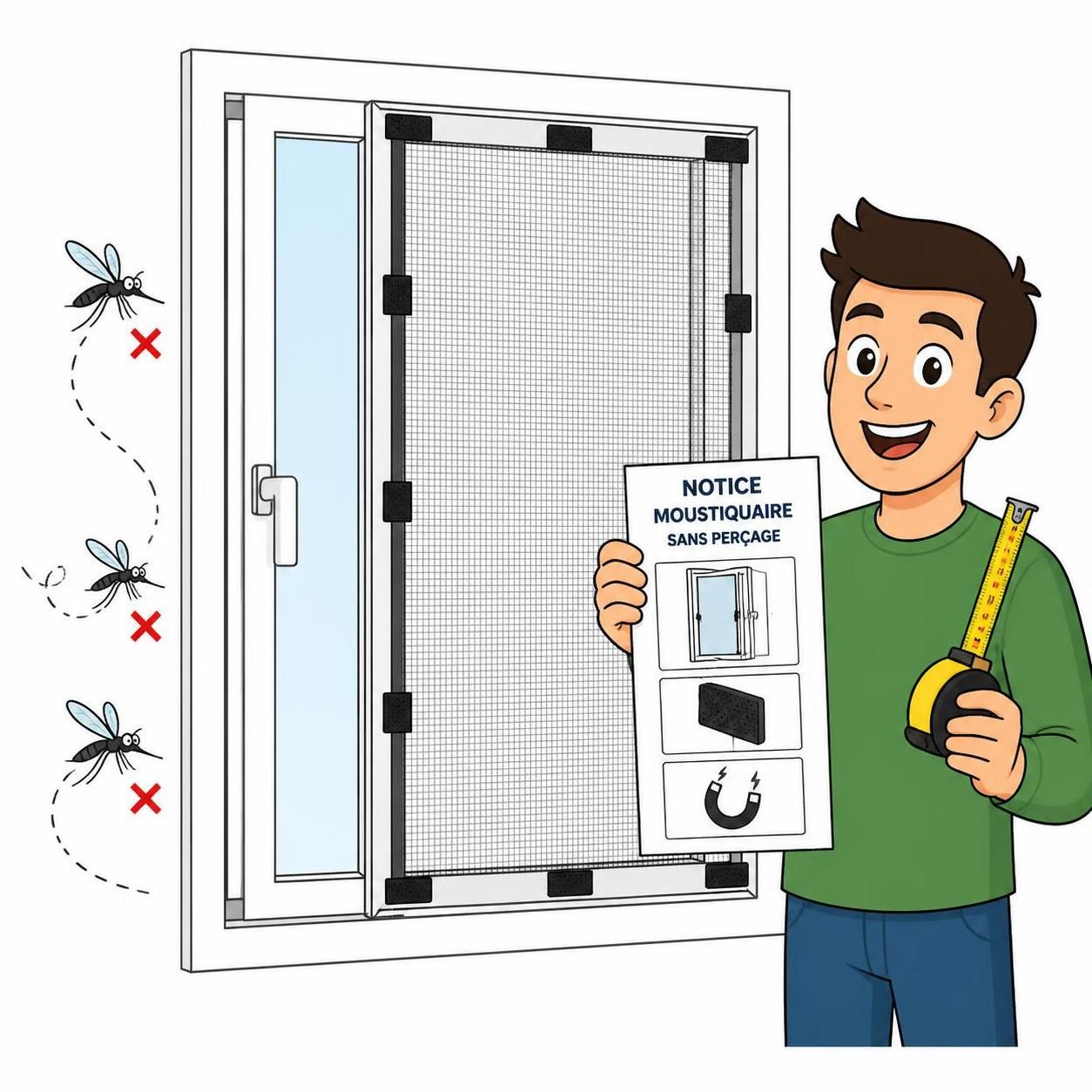 Moustiquaire pour fenêtre sans perçage : l’option discrète et idéale pour les locations 2 découvrez la moustiquaire pour fenêtre sans perçage, une solution discrète et pratique, parfaite pour les locations. protégez-vous des insectes sans endommager vos murs.