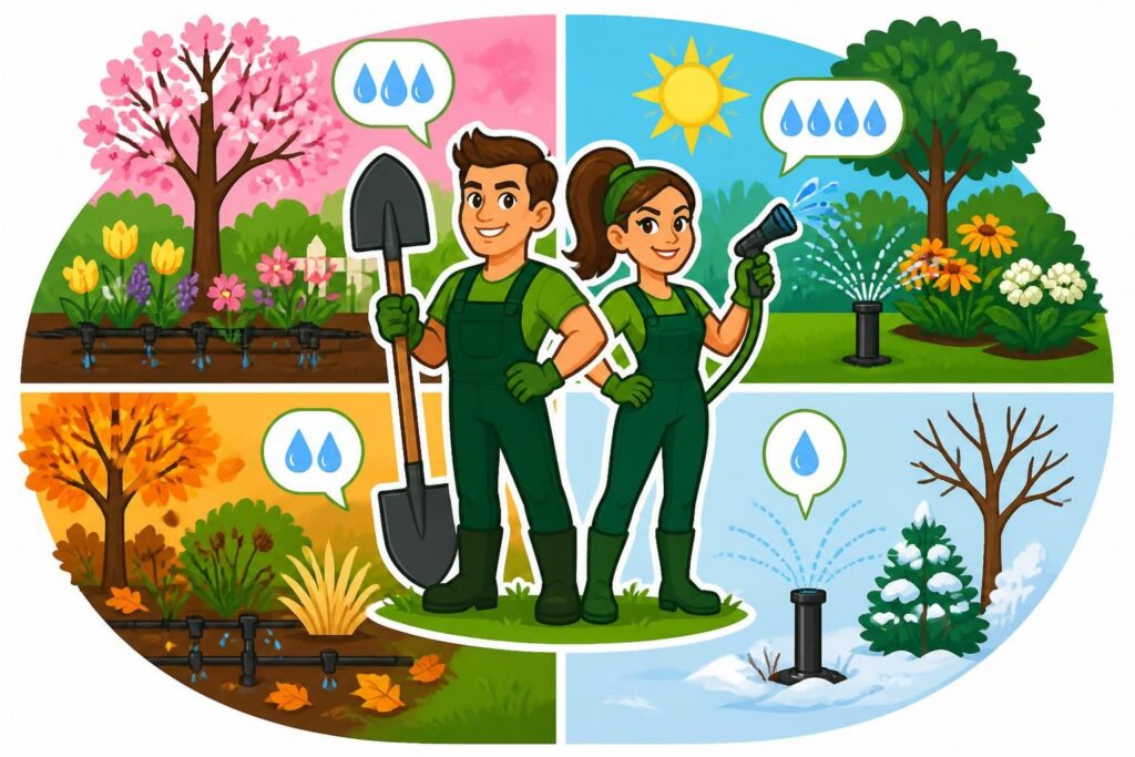 découvrez comment optimiser votre arrosage automatique avec notre guide complet des réglages adaptés à chaque saison pour un jardin toujours bien entretenu et économe en eau.