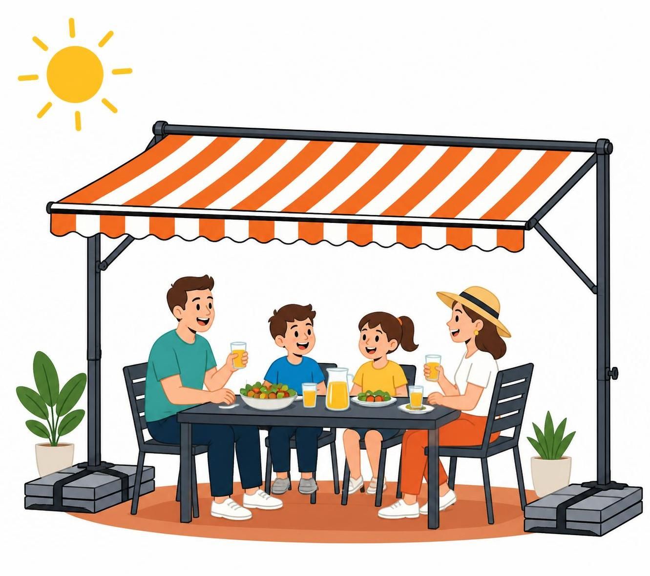 Store banne autonome : l'alternative pratique sans besoin de fixation murale 2 découvrez le store banne autonome, une solution pratique et innovante qui ne nécessite aucune fixation murale. profitez d'une protection solaire mobile et facile à installer, idéale pour tous vos espaces extérieurs.
