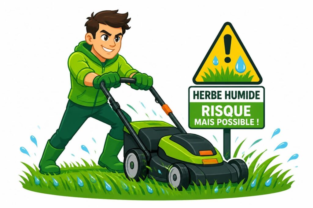 découvrez les risques et avantages de tondre la pelouse lorsqu'elle est humide, et apprenez les meilleures pratiques pour entretenir votre gazon en toute sécurité.