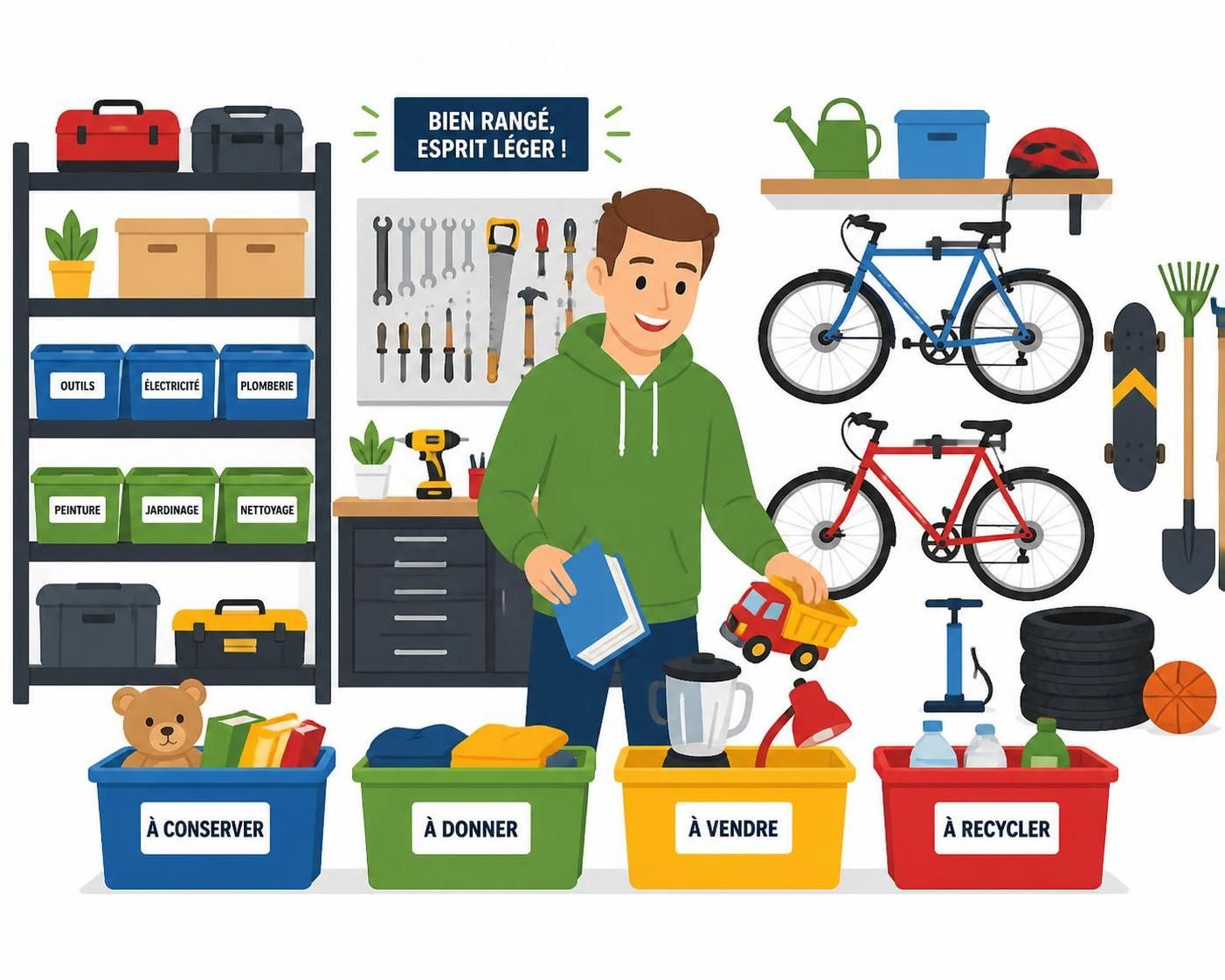 Astuces ingénieuses pour optimiser l'espace de votre garage grâce à un rangement malin 2 découvrez des astuces ingénieuses pour optimiser l'espace de votre garage avec un rangement malin et gagnez en surface et en organisation.