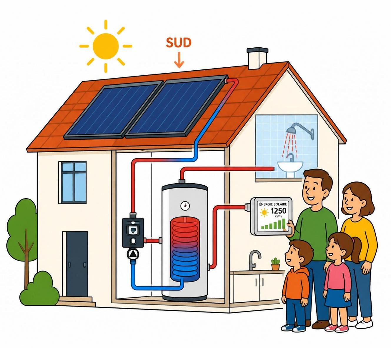 Comment produire son eau chaude sanitaire grâce aux panneaux solaires 2 découvrez comment produire votre eau chaude sanitaire à l'aide de panneaux solaires, une solution économique et écologique pour réduire votre consommation d'énergie.