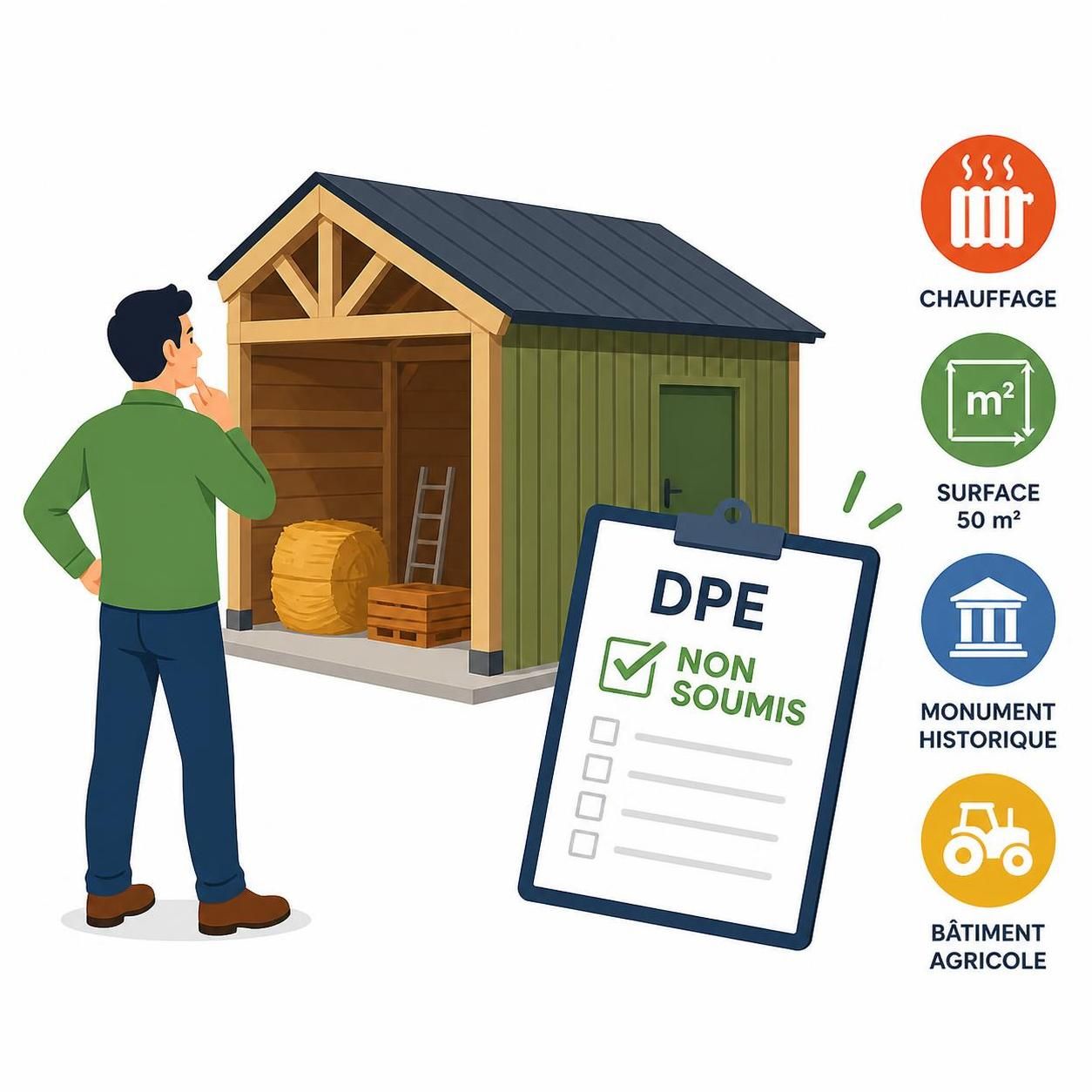 Quels types de biens immobiliers seront exemptés du DPE en 2026 ? 2 découvrez quels types de biens immobiliers seront exemptés du diagnostic de performance énergétique (dpe) à partir de 2026 et les critères d'exemption applicables.