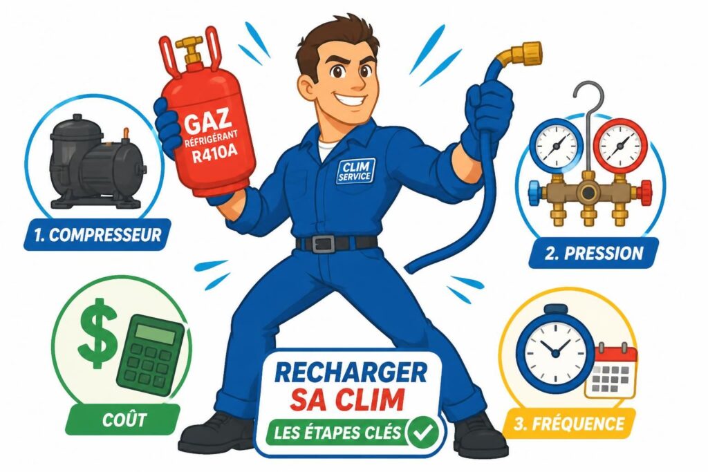 découvrez tout ce qu'il faut savoir sur le rechargement de votre climatisation : coûts, fréquence recommandée et les étapes essentielles pour un entretien efficace.