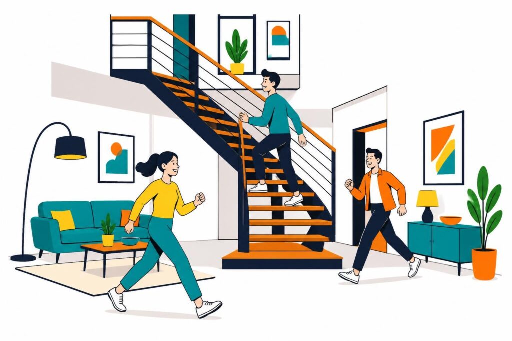 découvrez comment intégrer un escalier central dans votre salon tout en conservant une circulation fluide et harmonieuse, grâce à des conseils d'aménagement astucieux et design.