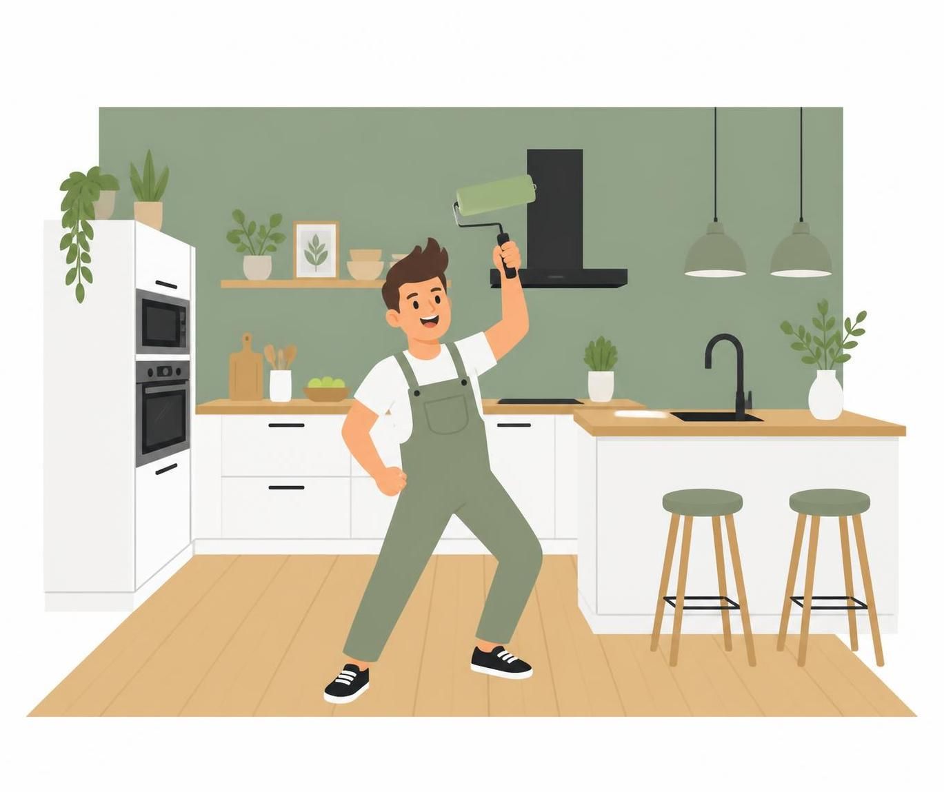 Décoration : Choisir le mur idéal à peindre en couleur dans votre cuisine pour un équilibre parfait 2 découvrez comment choisir le mur idéal à peindre en couleur dans votre cuisine pour créer un équilibre parfait et sublimer votre décoration intérieure.