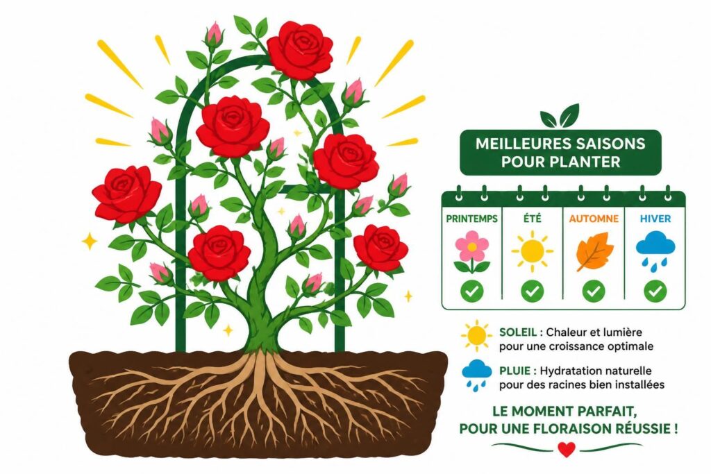 découvrez le guide essentiel pour choisir le moment idéal de plantation de votre rosier grimpant et garantir un enracinement optimal pour une croissance saine et florissante.