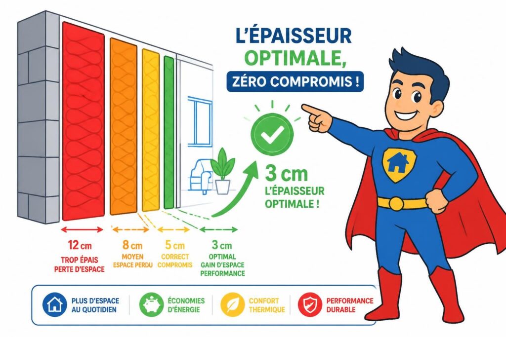 découvrez comment optimiser l'épaisseur de votre isolation intérieure pour maximiser le confort thermique sans réduire l'espace habitable de votre logement.